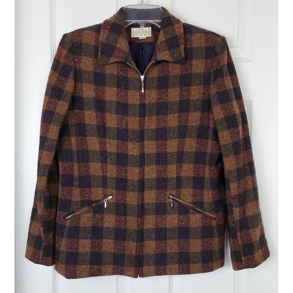 Sigrid Olsen Vintage Plaid Wool Jacket Size S - image 1